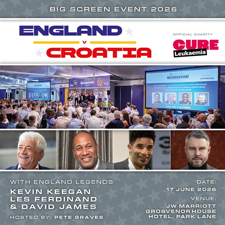 England vs Croatia Big Screen Event: With Keegan, Ferdinand & James