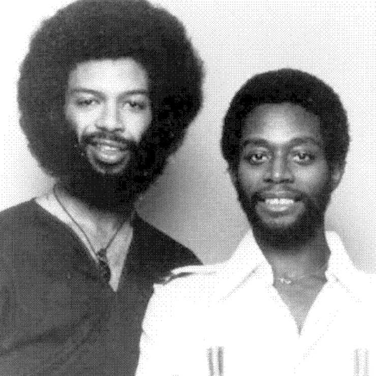 Black and white photo of Gil Scott-Heron and Brian Jackson